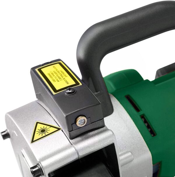 BOUDECH Rainureuse 1700W avec guide laser, 2 lames diamantées et adaptateur pour aspirateur - Machine à rainurer les murs et les plaques de plâtre avec câble de 3 metres