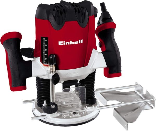 Einhell Défonceuse électrique TE-RO 1255 (1200 W, Longueur du câble d'alimentation : 3 m, Revêtement SoftGrip, Livré avec accessoires) + Kit de 15 fraises