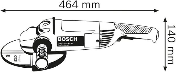 Bosch Professional meuleuse angulaire GWS 24-230 JH 230 mm (2 400 W avec limitation du courant de démarrage, protection anti-redémarrage, boîte carton)