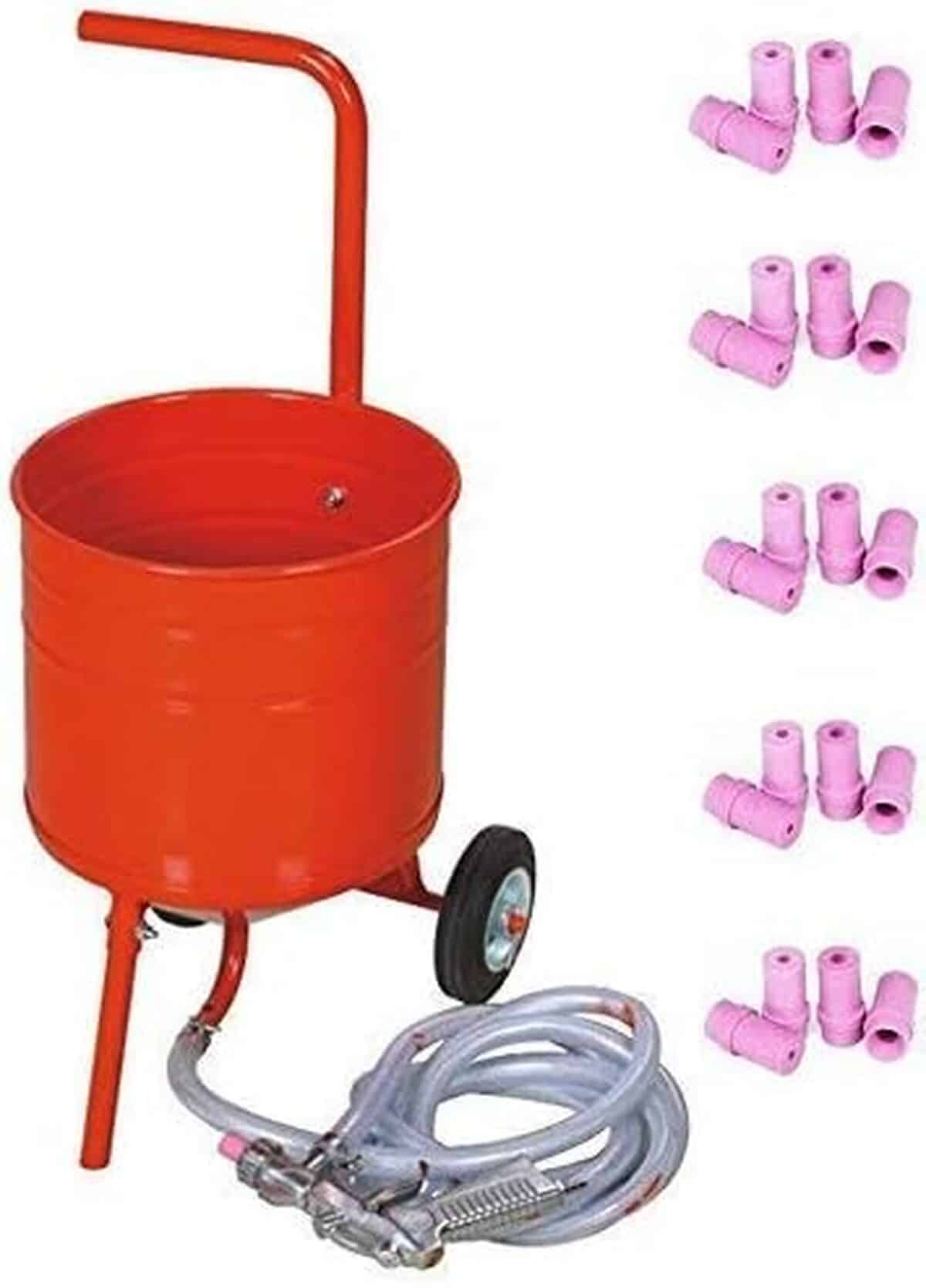 Test de la sableuse aérogommeuse mobile 31, 50L