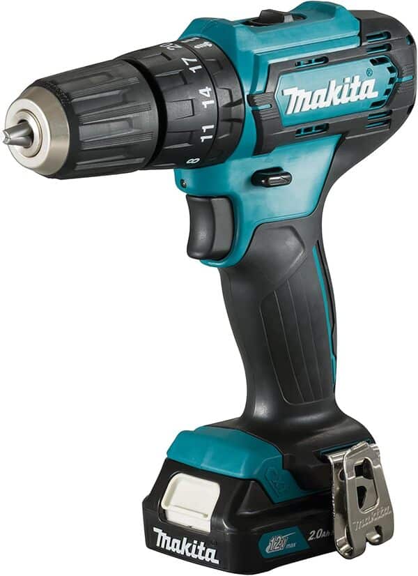 Makita HP333DSAX1 Perceuse-visseuse à percussion sans fil 12 V max. 2 Ah - 2 batteries + chargeur dans coffret de transport