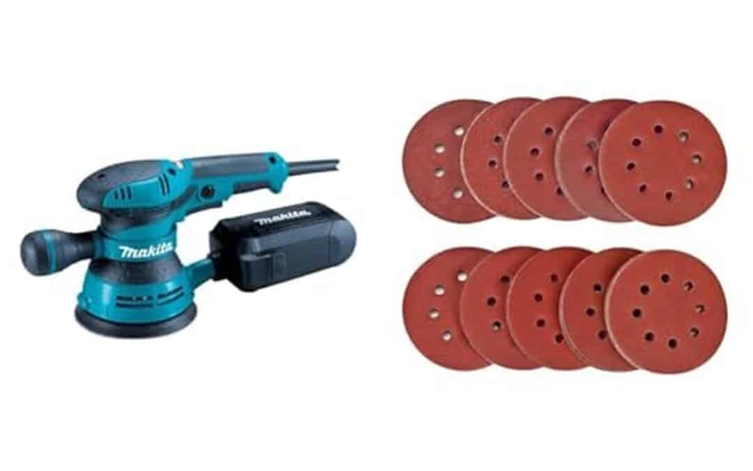 Test de la ponceuse excentrique Makita BO5041 300 W avec disques SPTA