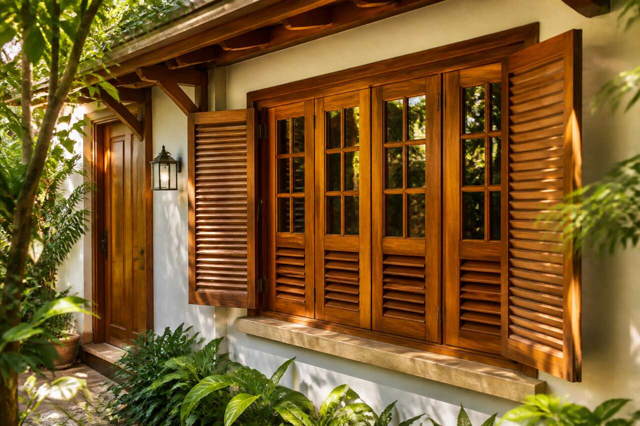 Le charme des fenêtres en bois exotique pour embellir votre façade et votre intérieur