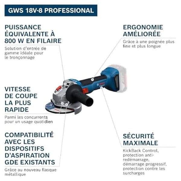 Découvrez notre test détaillé de la meuleuse Bosch GWS 18V-8 sans-fil : performances, autonomie et verdict sur cet outil professionnel polyvalent.
