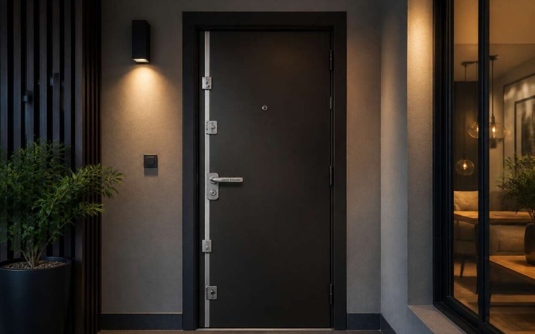 Zoom sur la porte blindée qui dissuade les cambrioleurs